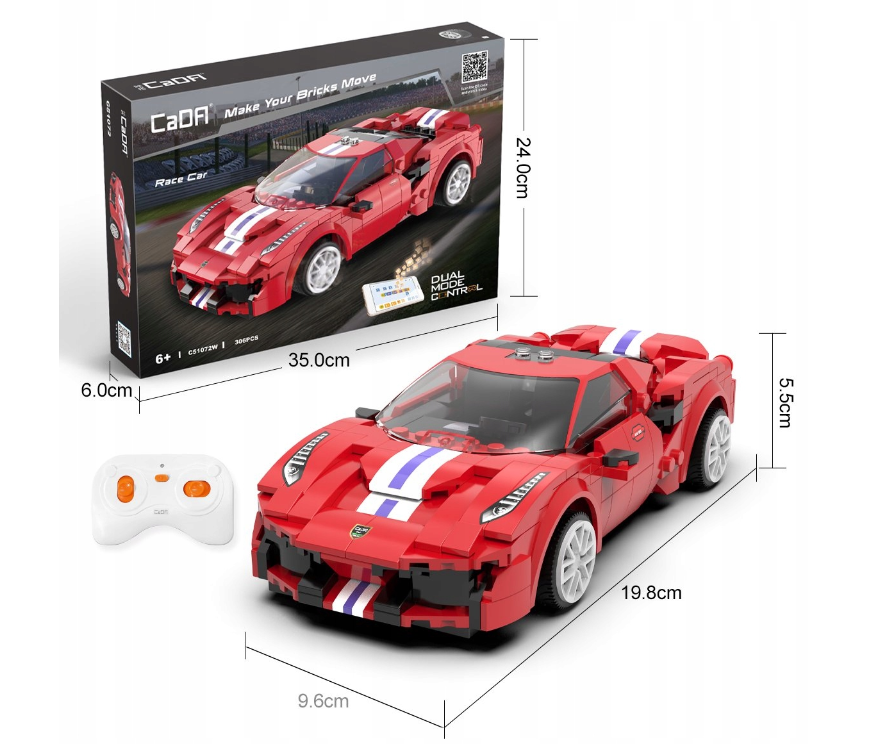 Конструктор детский CaDa 488 RaceCar Машина на радиоуправлении для мальчика 306 дет. (22774739) - фото 2 Конструктор детский CaDa 488 RaceCar Машина на радиоуправлении для мальчика 306 дет. (22774739) - фото 2