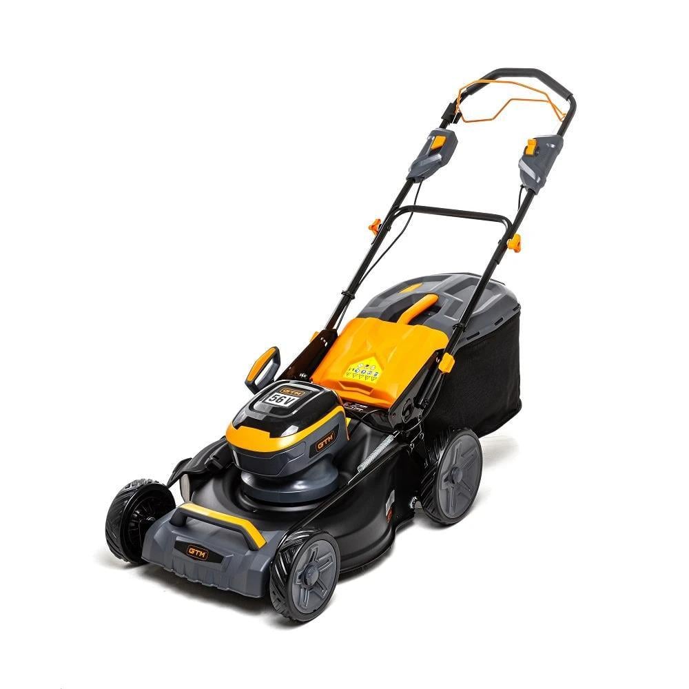 Газонокосарка акумуляторна самохідна GTM LM56/480SP-V 48 см/25-80 мм/55 л/BL/GTM 56 В/без акумуляторів та зарядного пристрою