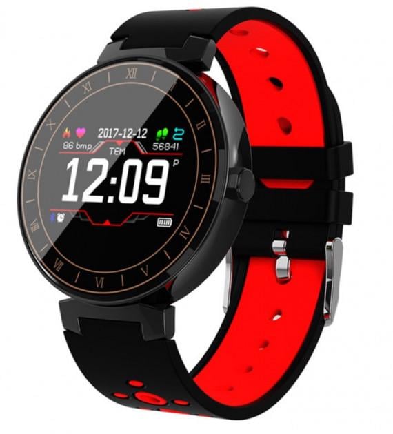 Cмарт-годинник SUNROZ L8 0,95" IP68 Чорний/Червоний (SUN4062)