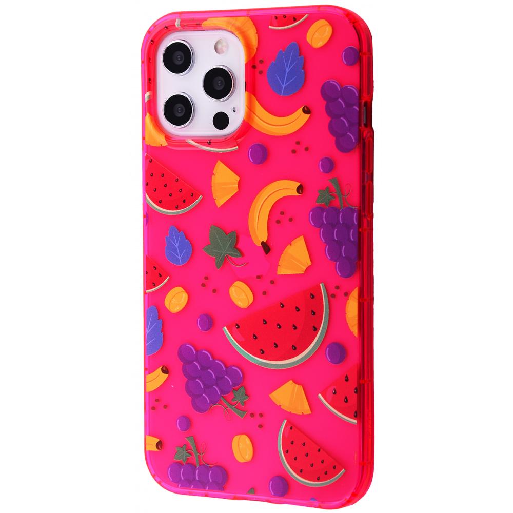 Чохол PRC Fruit Cocktail Case (TPU) iPhone 12 Pro Max pink/fruits Рожевий З малюнком