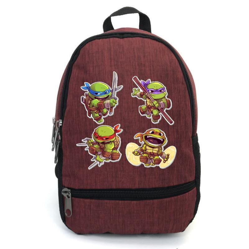 Школьный рюкзак Cappuccino Toys ninja turtle-06 с принтом Черепашки ниндзя 12,5 л Бордовый (1381809920)