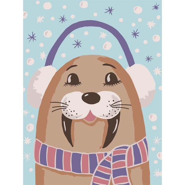 Картина по номерам ART CRAFT Счастливый моржик 30x40 см (PM-194-K-1380)