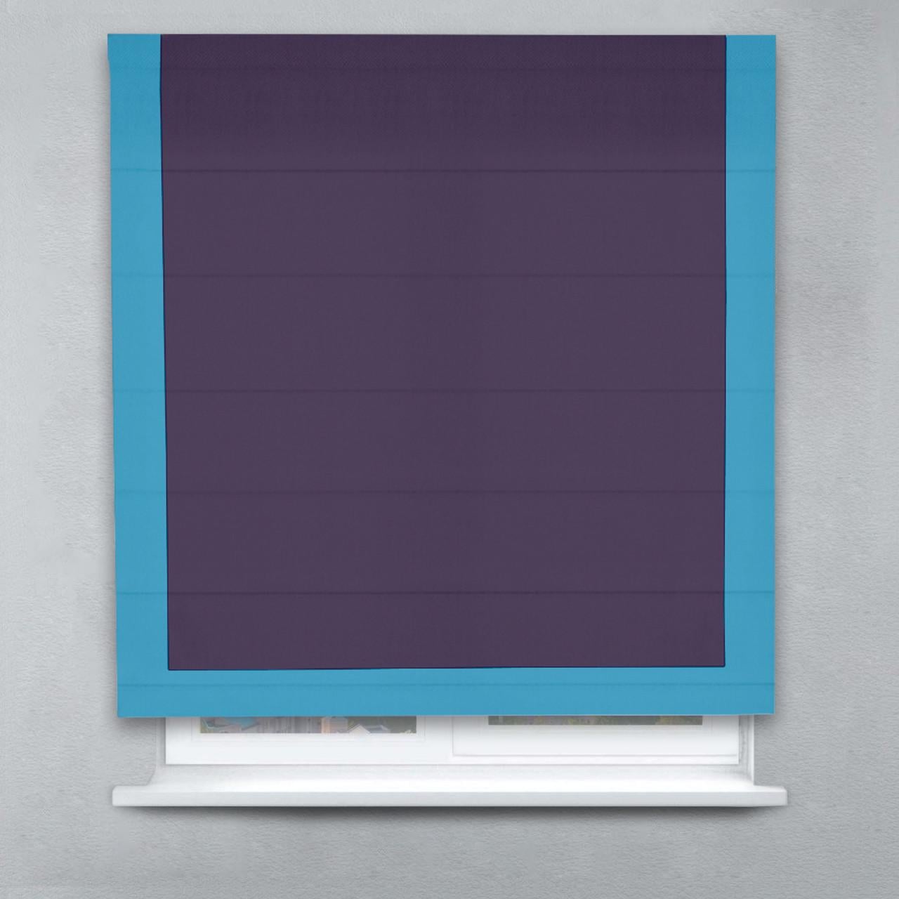 Римская штора Блэкаут Перфект с кантом 220х170 см Сиреневый/Морской