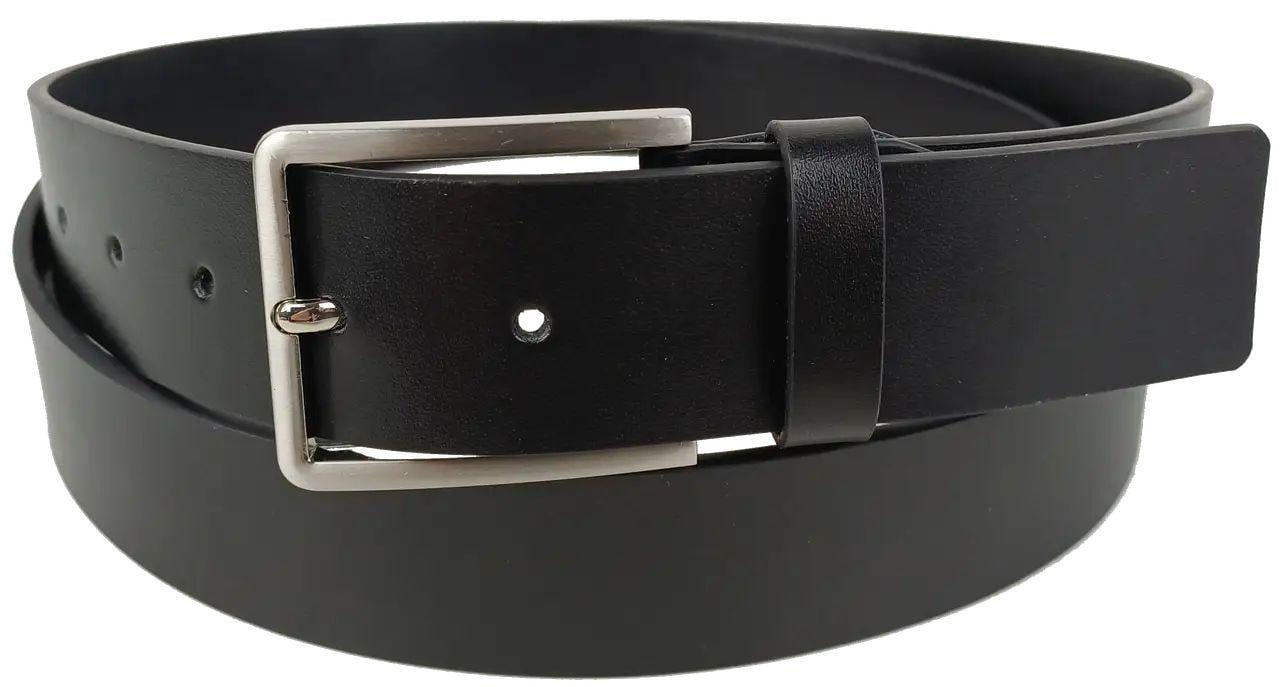 Ремінь чоловічий Livergy універсальний натуральна шкіра 145х3,5 см Чорний (IAN391077 Black)