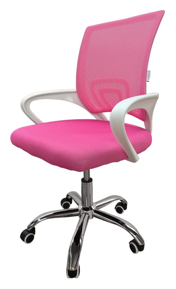 Кресло офисное Bonro 619 Бело-розовый (42400019) - фото 3