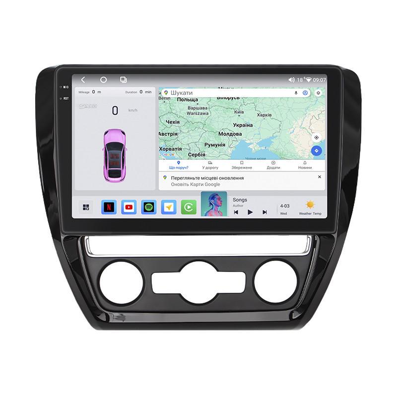 Автомагнітола штатна Lesko для Volkswagen Jetta VI 2010-2015 10" 4/64 QLED CarPlay 4G Wi-Fi GPS 360 Prime