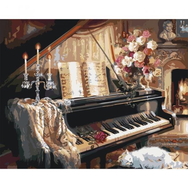 Набор для росписи по номерам Идейка Загородный дом Вечерняя мелодия 40х50 см (КНО2506-mt)