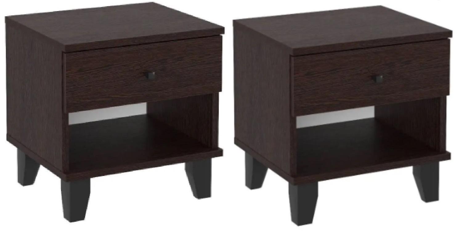 Тумба прикроватная комплект 2 шт. Компанит ПКТ-10 Венге темный (26654114) - фото 1 Тумба прикроватная комплект 2 шт. Компанит ПКТ-10 Венге темный (26654114) - фото 1