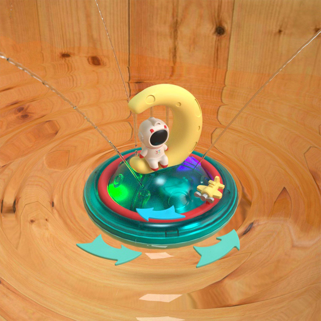 Игрушка для ванной Космонавт на Луне с подсветкой (23361710) - фото 3 Игрушка для ванной Космонавт на Луне с подсветкой (23361710) - фото 3