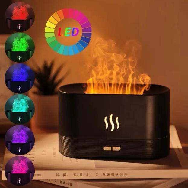 Зволожувач повітря з ефектом полум'я H2O Flame Aroma Diffuser 4,5 Вт 180 мл (MS-14626) - фото 6