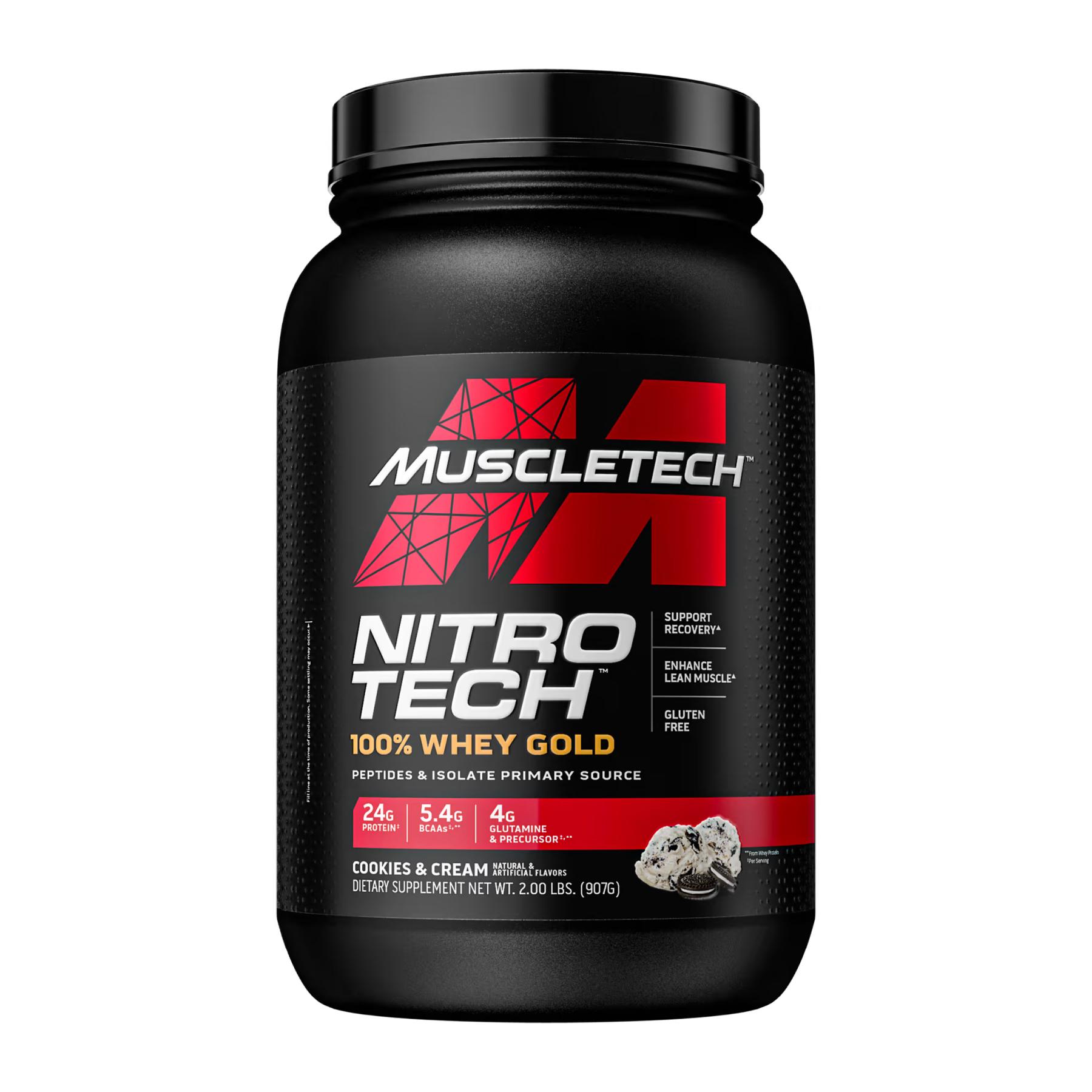 Протеин Nitro Tech 100% Whey Gold 908 г Cookies and Cream (2023-10-2960)