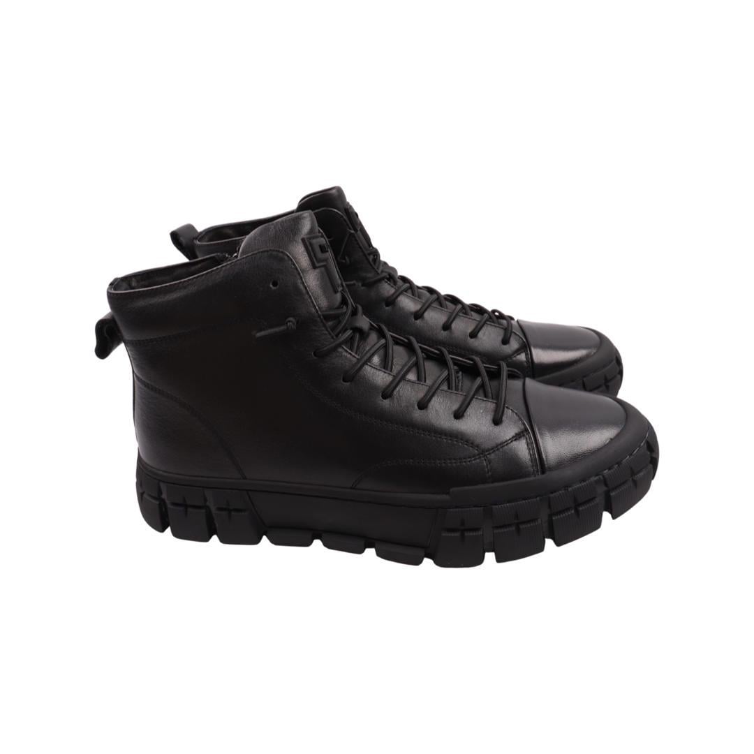 Ботинки мужские Berisstini из кожи р. 42 Черный (101-23ZHC)