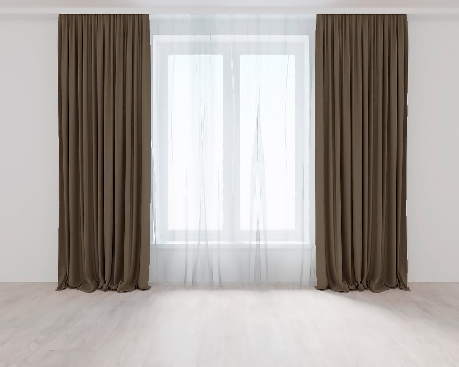 Комплект штор Lux Portiery микровелюр 150x275 см 2 шт. Шоколадно-коричневый (AV89780)