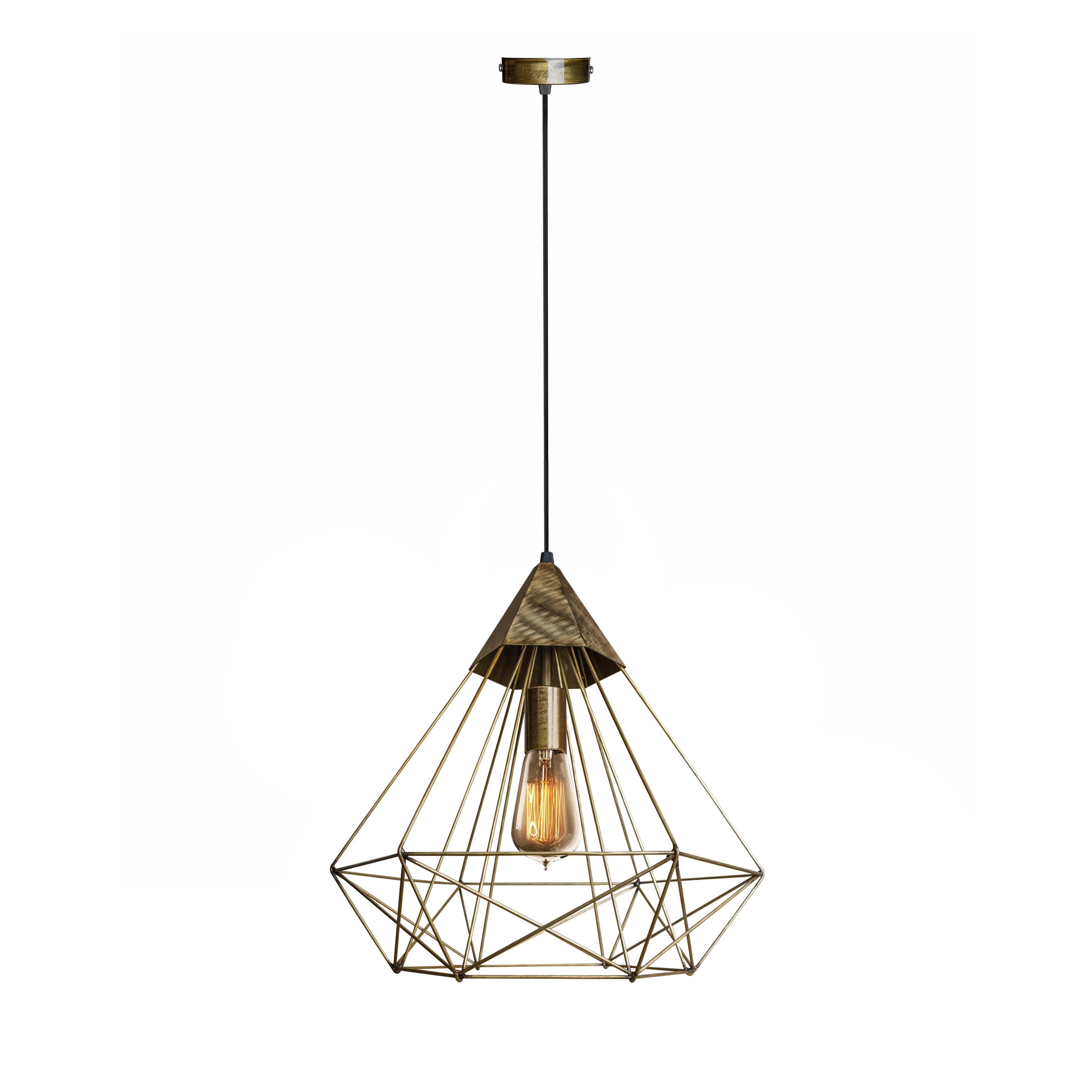 Светильник подвесной MSK ELECTRIC Crystal NL 0541 BN в стиле лофт Бронзовый