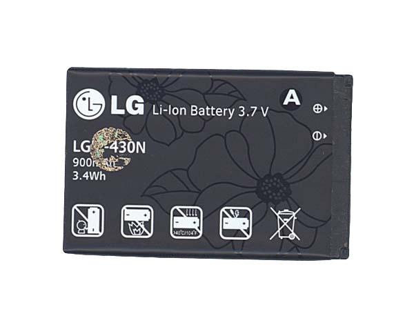 Аккумулятор для смартфона LG LGIP-330N GB230, GD350 3,7V 900 mAh 3,4 Wh Black