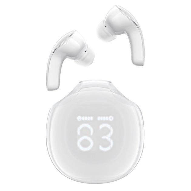 Наушники беспроводные Acefast T9 Crystal Air Bluetooth 5.3 earbuds 480 mAh Porcelain white (602029)