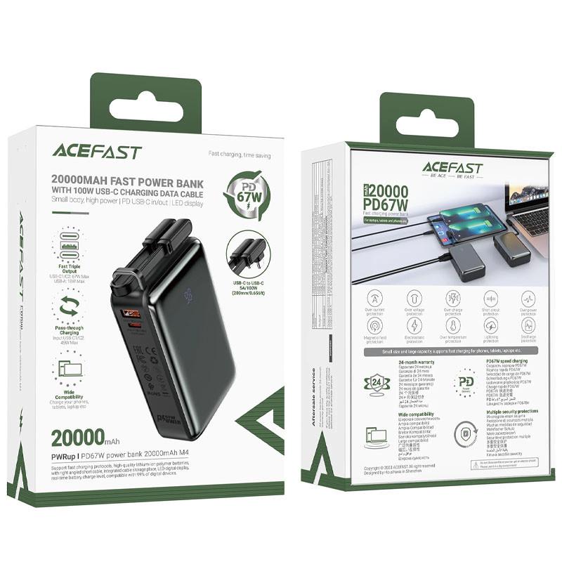 Повербанк Acefast M4 PD67W 20000 mAh Black (00000068242_1) - фото 6