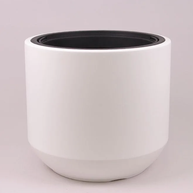 Горшок пластиковый Flora Heos с вкладом 39 см Белый (93175)