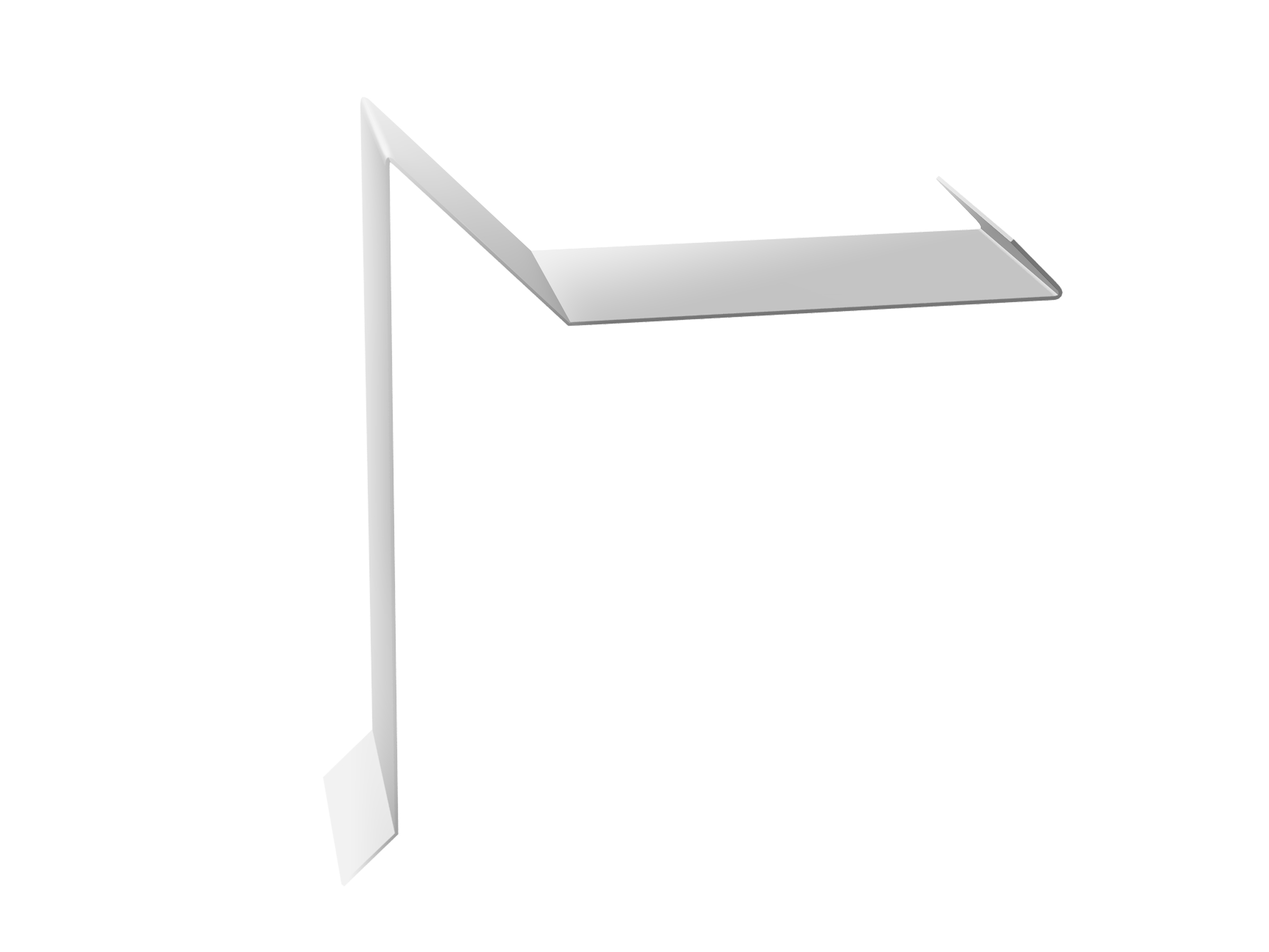 Планка ветровая для мягкой кровли двойная завальцовка глянец 60х30х90х2000 мм 0,45 мм RAL 9003