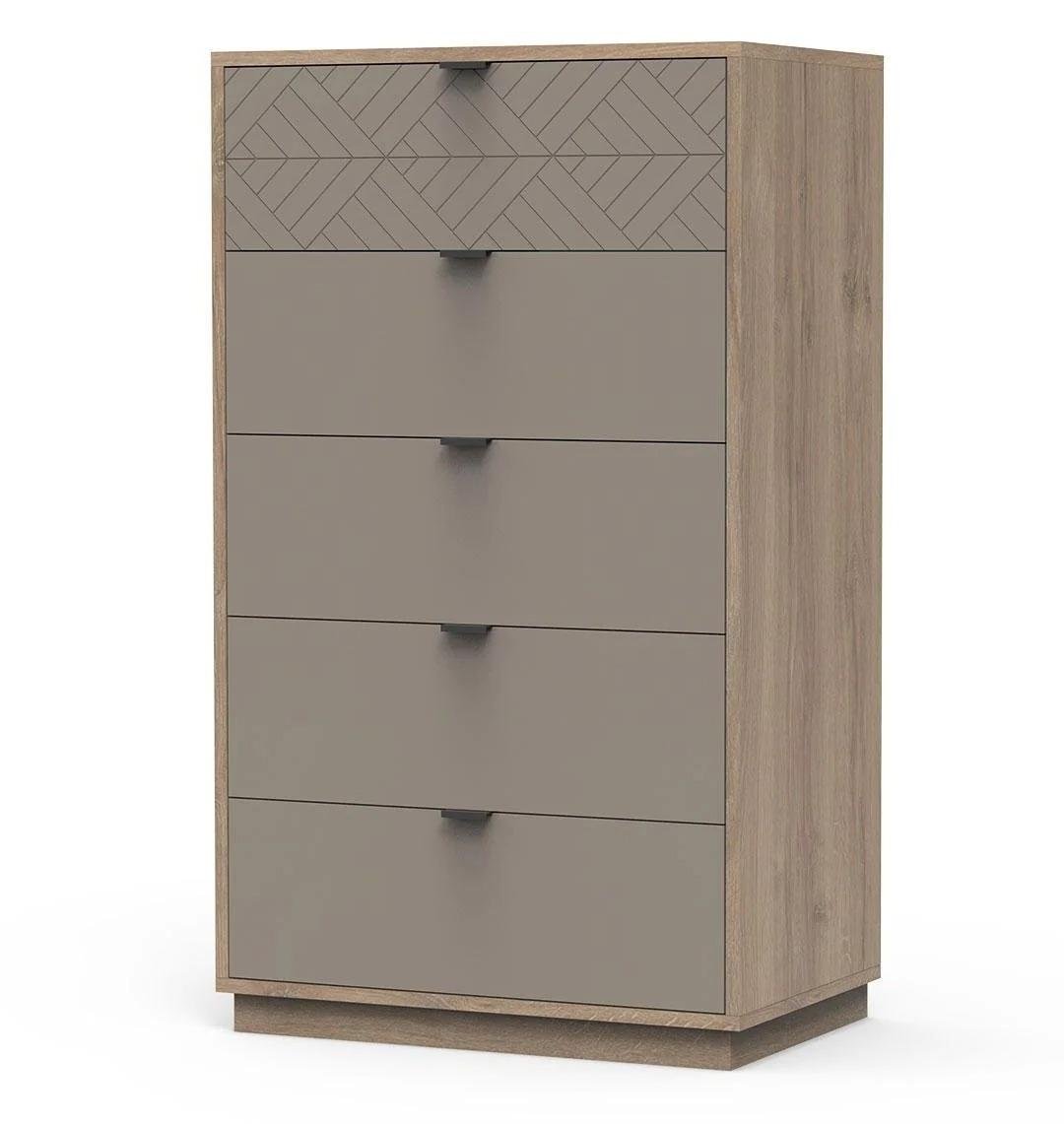 Комод Світ Меблів Грейс 5Ш в гостиную/прихожую/спальню 700х520х1200 мм из ДСП Дуб королевский/Капучино лак Комод Світ Меблів Грейс 5Ш в гостиную/прихожую/спальню 700х520х1200 мм из ДСП Дуб королевский/Капучино лак