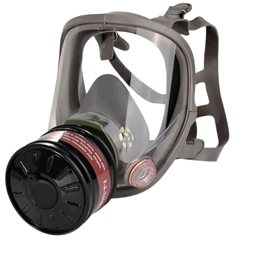 Маска противогаз полнолицевая с фильтром от хлора дыма фосфина зарина