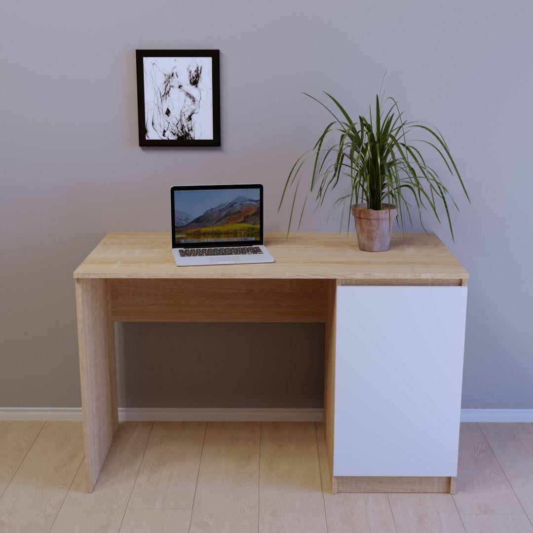 Письмовий стіл Тіса-меблі СП-104/1 100x60x75 см Дуб сонома/Білий