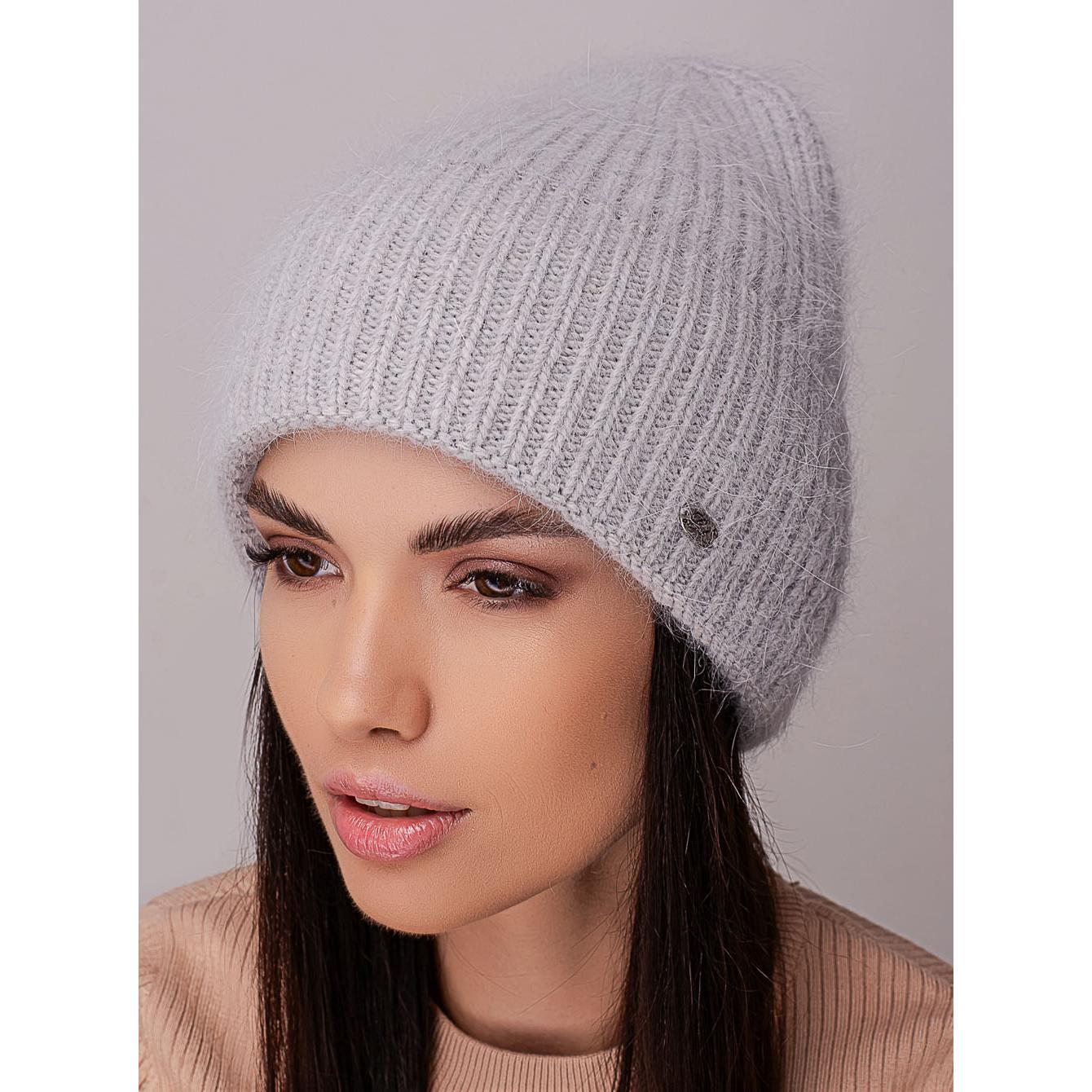 Шапка ангоровая Leks ТРЮФЕЛЬ в рубчик с отворотом утепленная флисом one size Светло-серый (205104) - фото 1 Шапка ангоровая Leks ТРЮФЕЛЬ в рубчик с отворотом утепленная флисом one size Светло-серый (205104) - фото 1
