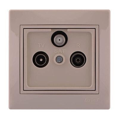 Розетка Mira TV-Радио-САТ конечная Кремовый (701-0303-135)