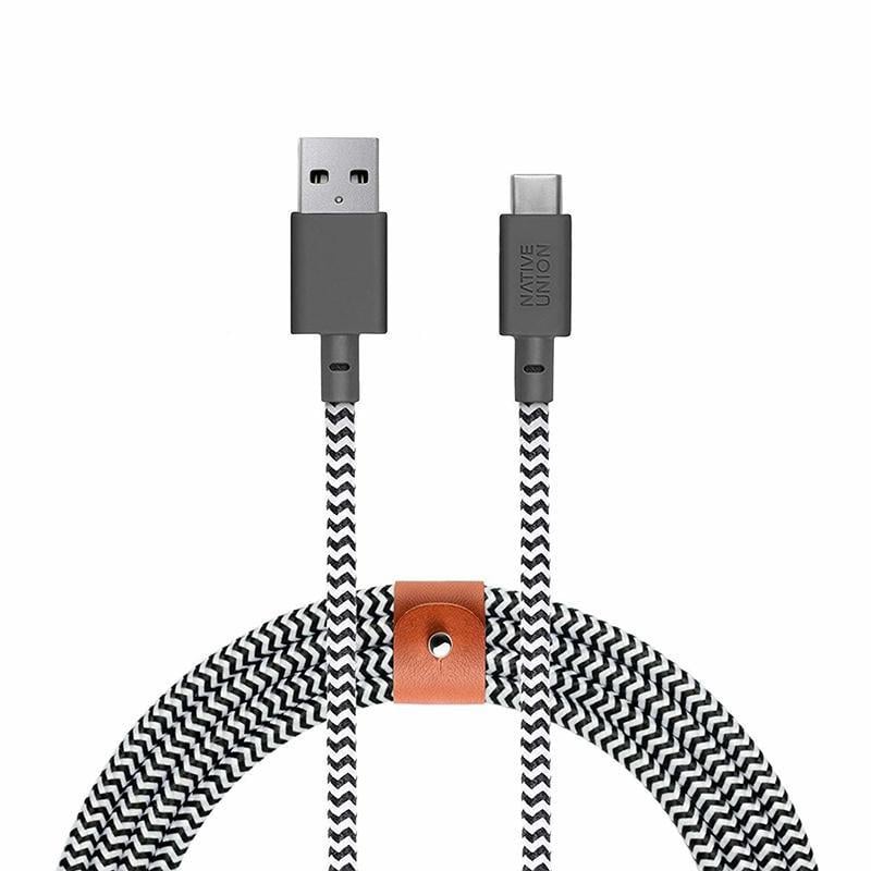 Кабель синхронизации Native Union Belt Cable USB-A to USB-C 1.2m, Zebra (BELT-KV-AC-ZEB)