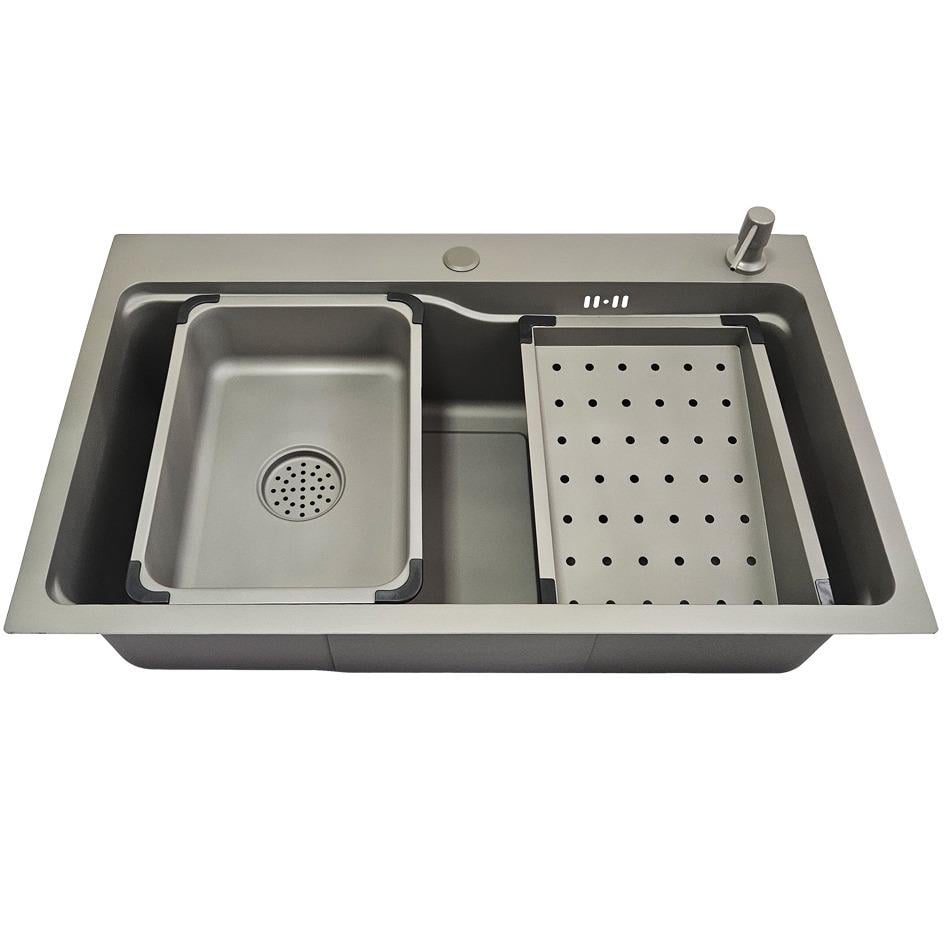 Мойка кухонная ITAL нержавеющая сталь ID7546-G 750x460 мм прямоугольная 0,8 мм (238562)