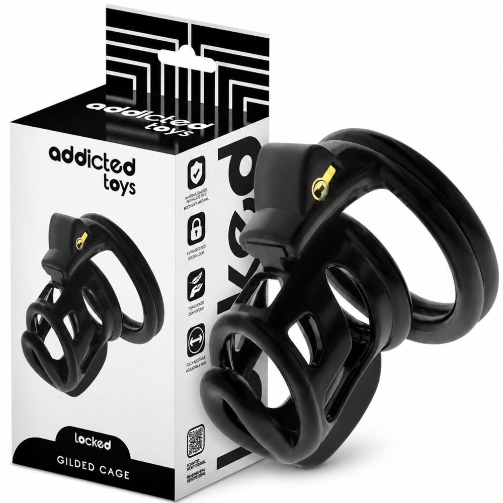 Пояс верности мужской Locked Gilden Cage Silicone Penis Cage (1000065816)
