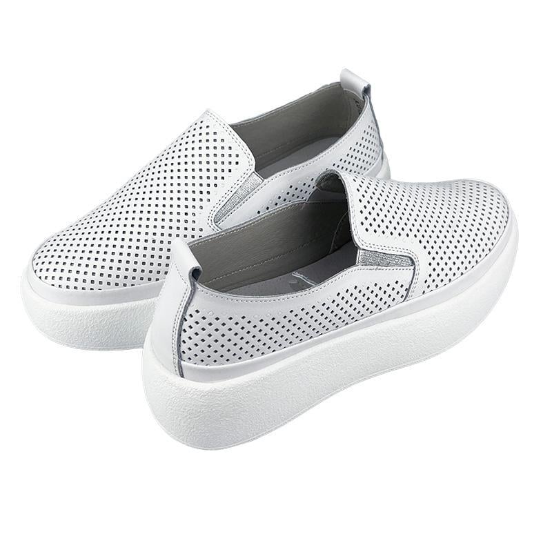 Лофери жіночі шкіряні імітація перфорації 10152-1 p. 40 25,5 см Білий - фото 3 Лофери жіночі шкіряні імітація перфорації 10152-1 p. 40 25,5 см Білий - фото 3