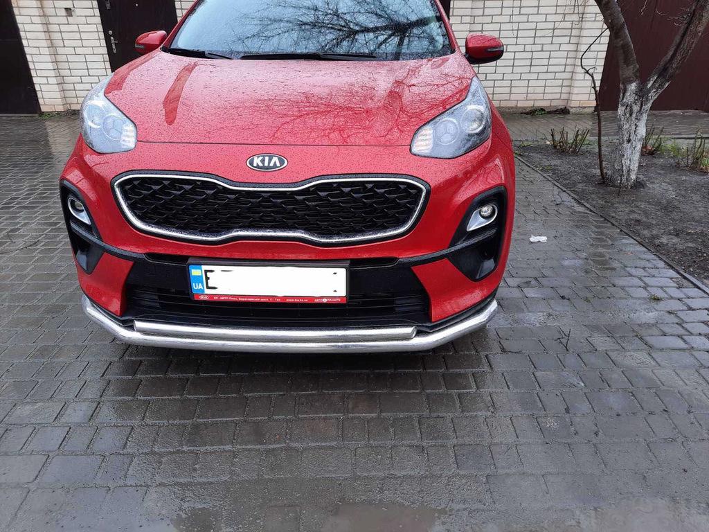 Передняя защита ST014 CAN для Kia Sportage 2015-2021 гг. нержавеющая сталь Хром