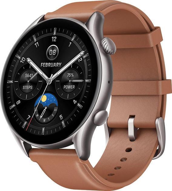 Смарт-годинник Amazfit gtr 4 new Brown leather (30145741)