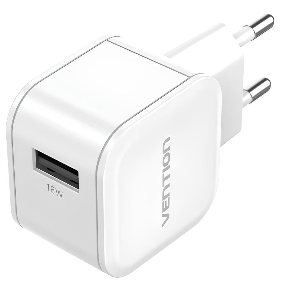 Зарядное устройство Vention 1xUSB 18W QC3.0 5V 3A White (FEKW0-EU)
