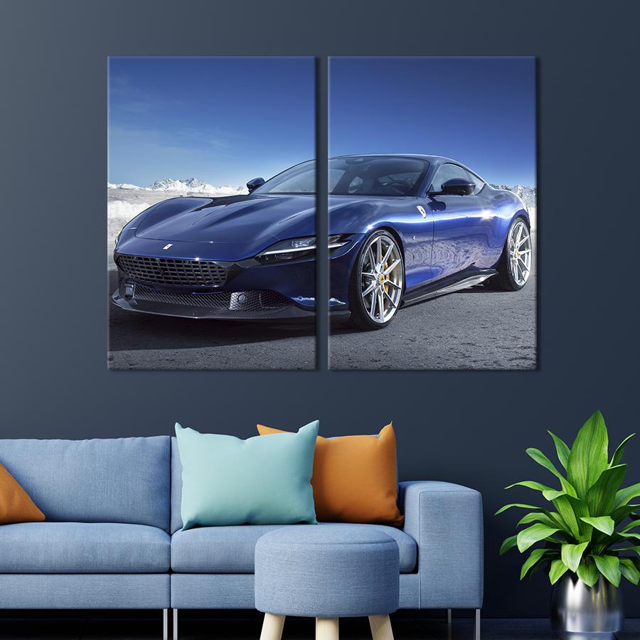 Картина на холсте Люксовое авто Ferrari Roma 71x51 см (1294-2)