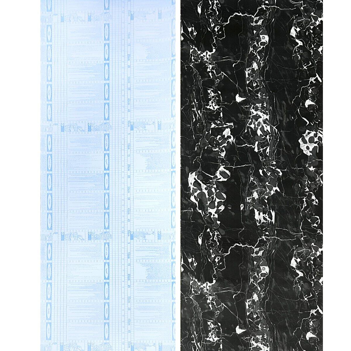 Самоклеющаяся пленка Мрамор 0,45х10 м/0,07 мм Черный/белый (SW-00001280) - фото 3