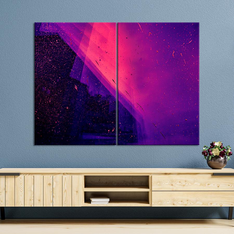 Картина Абстракция Сочетание розового и фиолетового 111x81 см (A937-2)