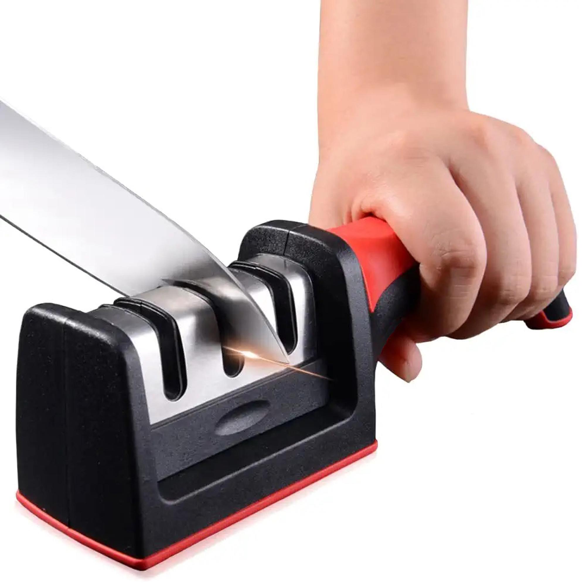 Точилка для разных видов ножей 3 Stage Knife Sharpener Красный (847925) - фото 2