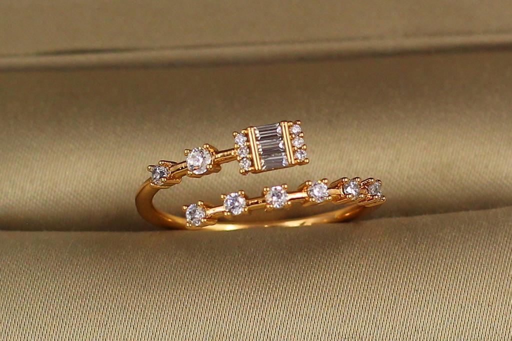 Кольцо Xuping Jewelry Галлей раздвижное р. 16+ Золотистый