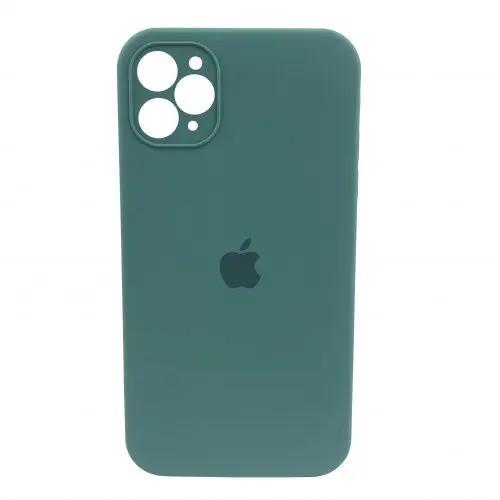 Силиконовый Чехол Накладка Закрытая Камера Silicone Case Full Camera Для iPhone 12 Pro Pine Green