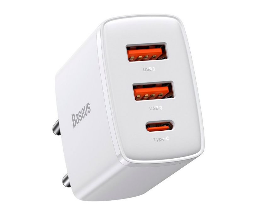 Зарядное устройство BASEUS Compact Quick Charger QC3.0/PD White (CCXJ-E02)