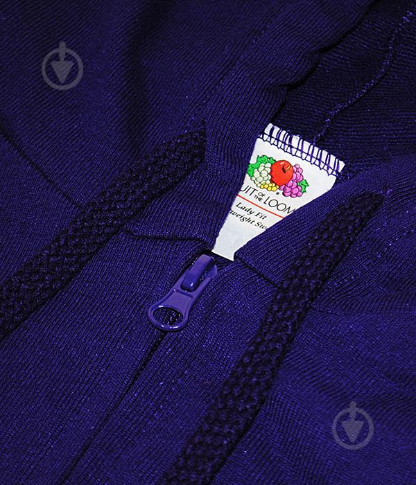 Толстовка жіноча на блискавці Fruit of the Loom XS Фіолетовий (D0621500PEXS) - фото 6