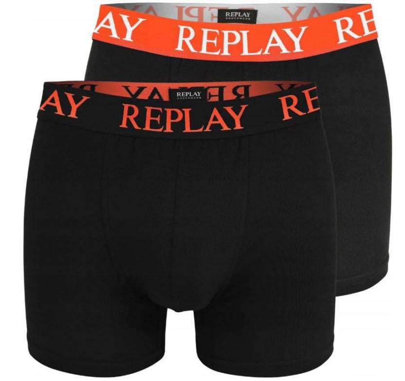 Труси боксери чоловічі анатомічні Replay 2 шт. M Чорний/Помаранчовий (8652132) - фото 1 Труси боксери чоловічі анатомічні Replay 2 шт. M Чорний/Помаранчовий (8652132) - фото 1