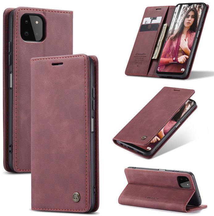 Чехол книжка с магнитом Samsung Galaxy A22 5G A226 CaseMe Wine (29267-42)