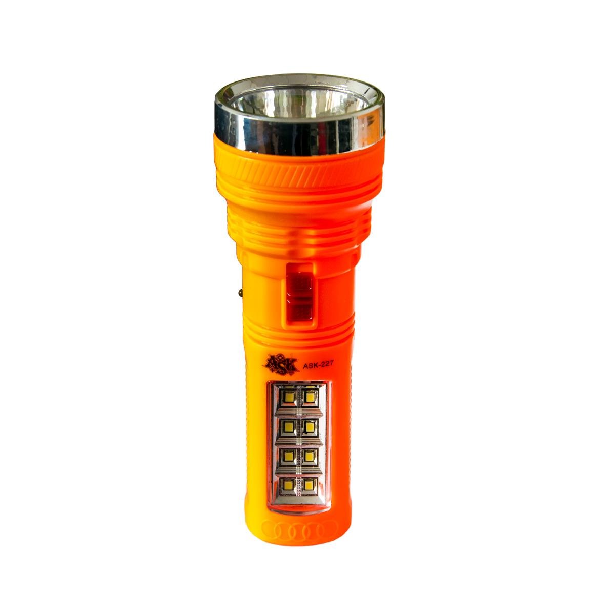 Світлодіодний ліхтар ASK 227 Led ручний/акумуляторний Помаранчевий (1009673-Orange)