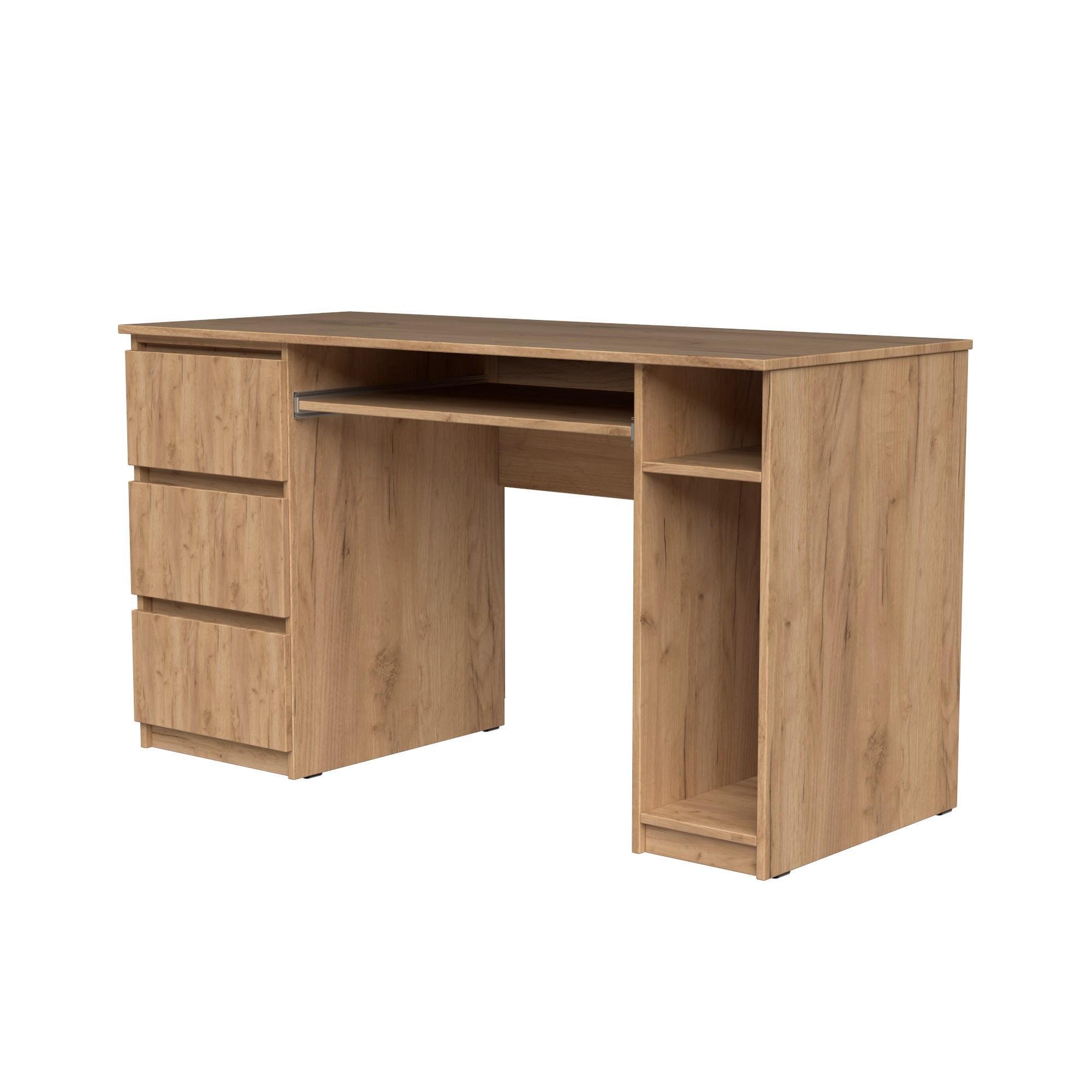 Стол компьютерный СК2 3Я SENAM 780х1300х600 мм ДСП Дуб Крафт Золотой - фото 3 Стол компьютерный СК2 3Я SENAM 780х1300х600 мм ДСП Дуб Крафт Золотой - фото 3