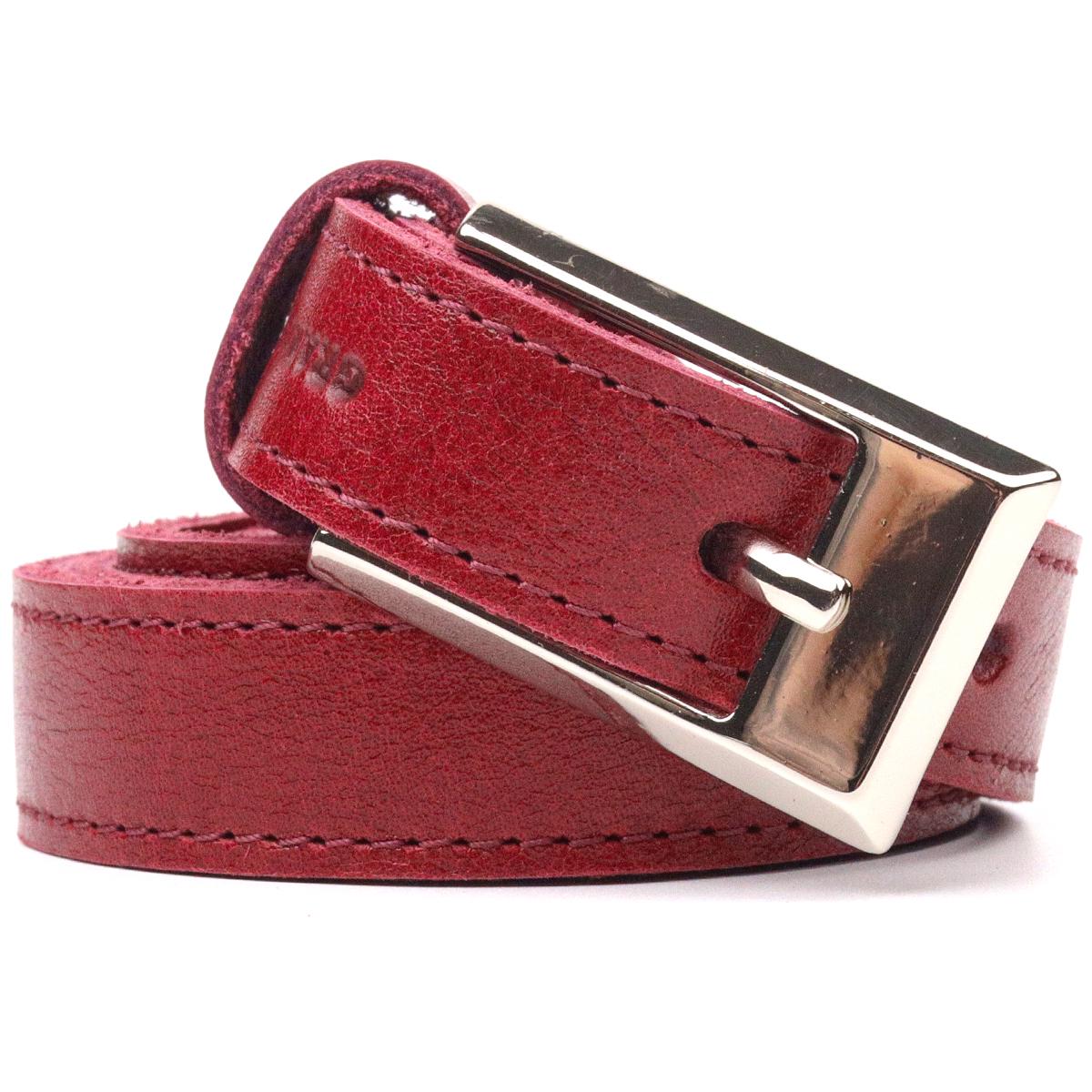 Ремінь шкіряний жіночий GRANDE PELLE Leather Belt 21447 Бордовий (10847245) - фото 2