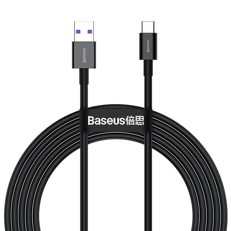 Кабель Baseus Superior USB 2,0 to Type-C 66W 2 м Черный (CATYS-A01)