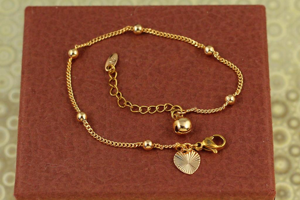 Браслет Xuping Jewelry панцирный с шариками 18 см 3,5 мм Золотистый (26613234)